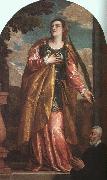  Paolo  Veronese St Lucy and a Donor oil